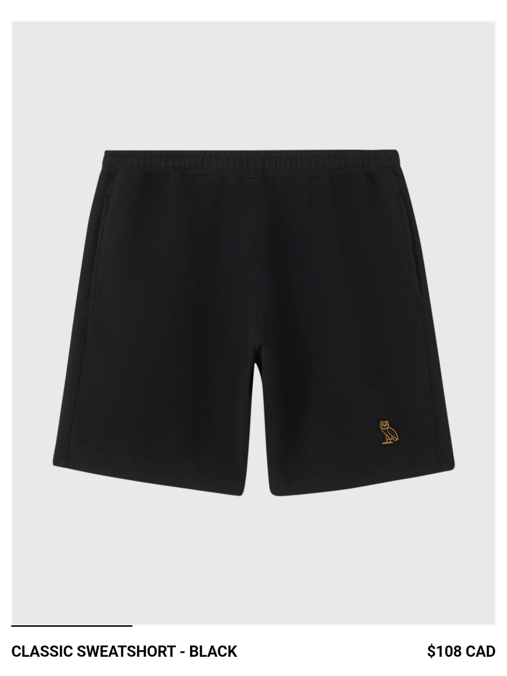 October's Very Own Sweatshort Black Men's Medium Elastic Waist Pockets